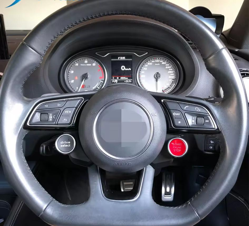 Volant Sport en Carbone et Cuir Perforé (Style Supercar)