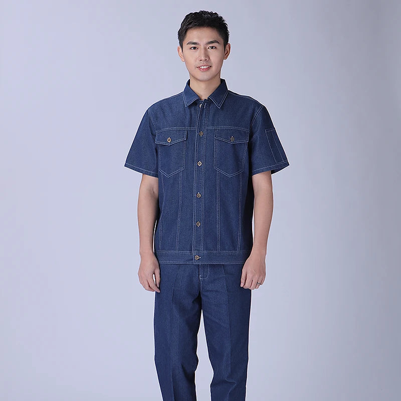Vêtements de travail avec logo imprimé pour hommes, uniformes d'atelier, vêtements de mécanicien
