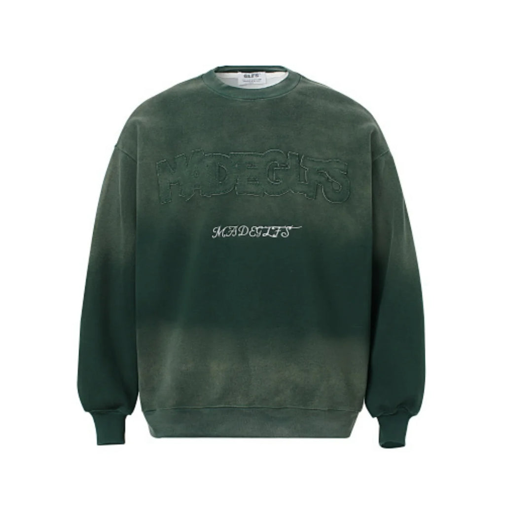 Sweat-shirt pour hommes et femmes, vêtements de rue, nouvelle tendance, industrie lourde, délavé, brodé, de style Antique